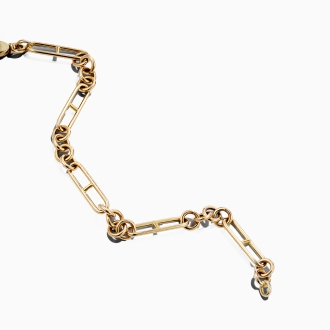 Repurposed Gold Hollow Mariner Chain Bracelet