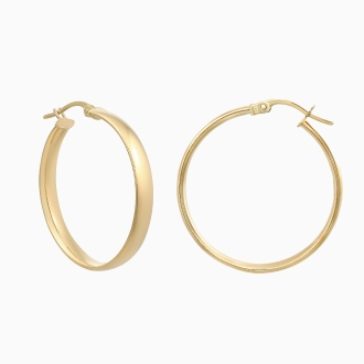 Repurposed Gold Domed Hoop Earrings
