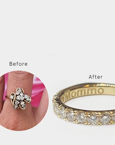 Image showing before and after jewelry reimagining