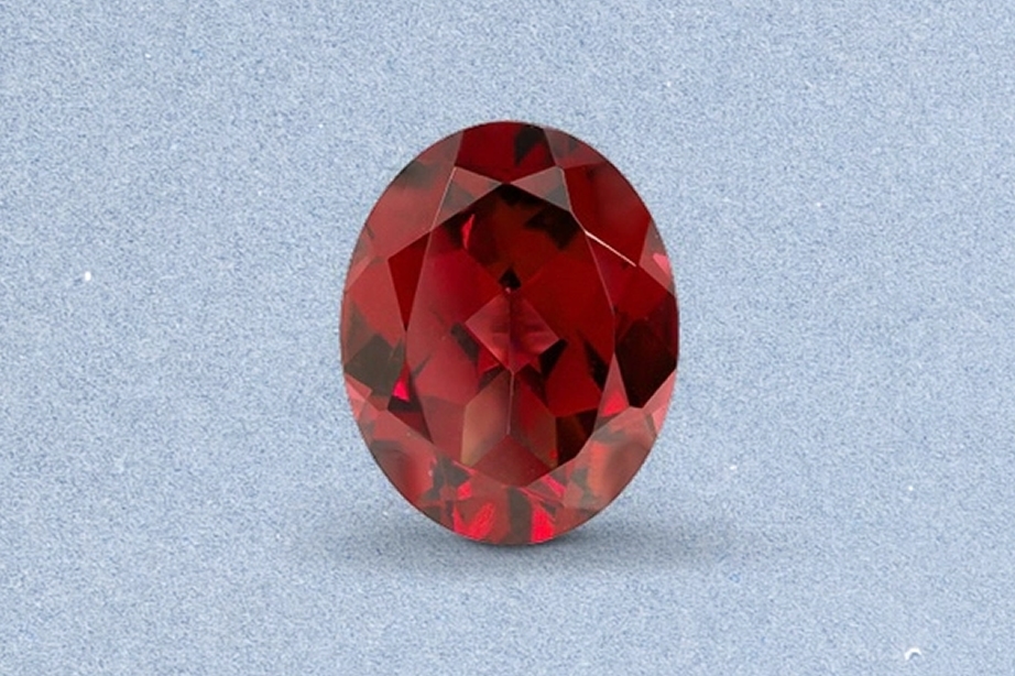 garnet iamge on blue background