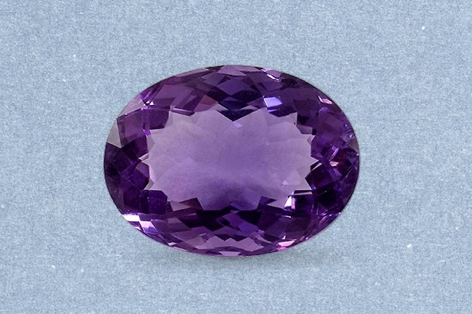 amethyst image on blue background