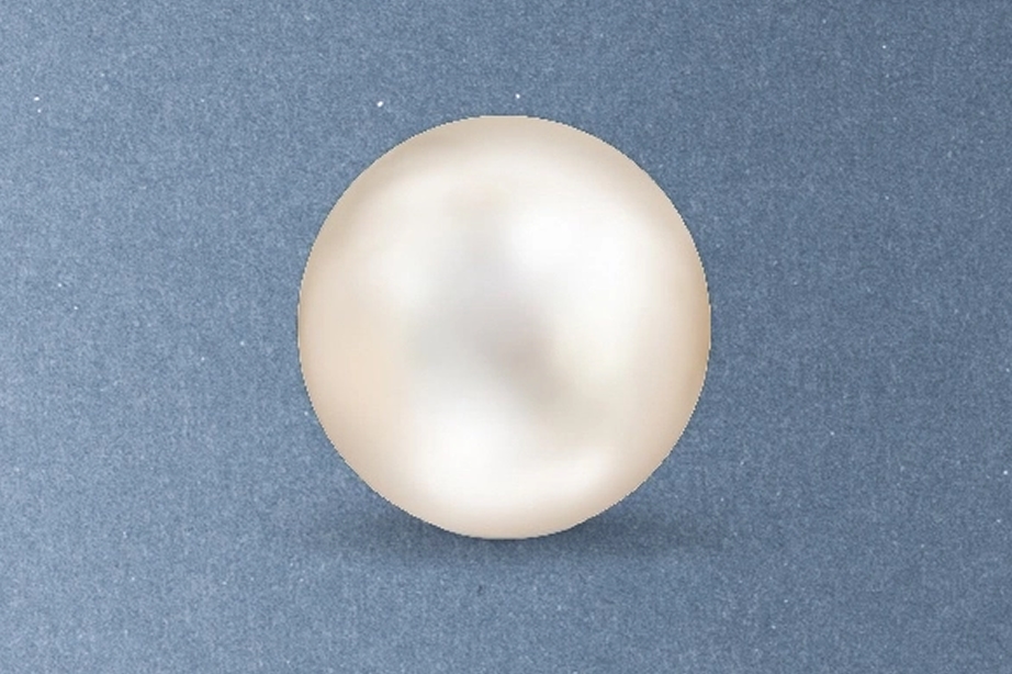 pearl on blue background