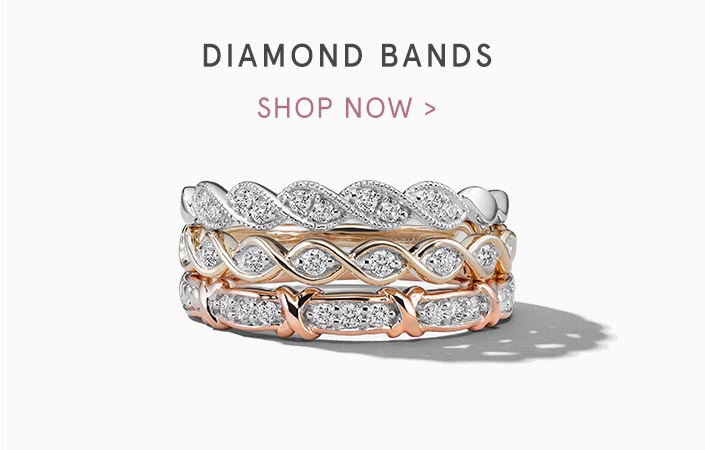 Shop diamond bands that will perfectly complement your engagement ring