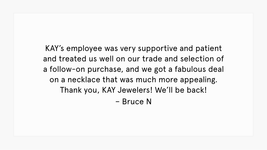 Review from Kay diamond upgrade customer