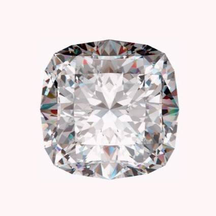 Close up of cushion cut diamond