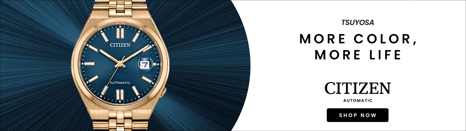 Citizen Tsuyosa. More Color, More Life. Shop Now