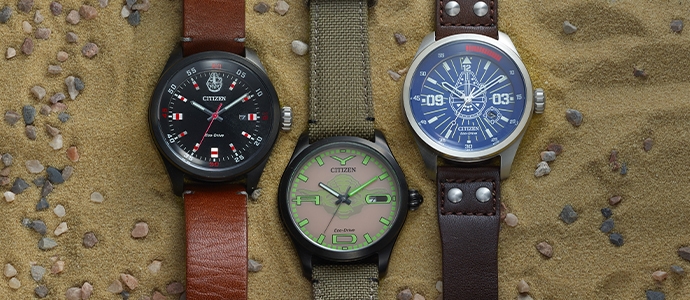 Image of several Citizen Star Wars watches