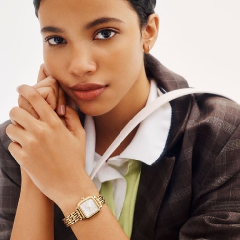 Image of woman wearing Kate Spade Gracie watch