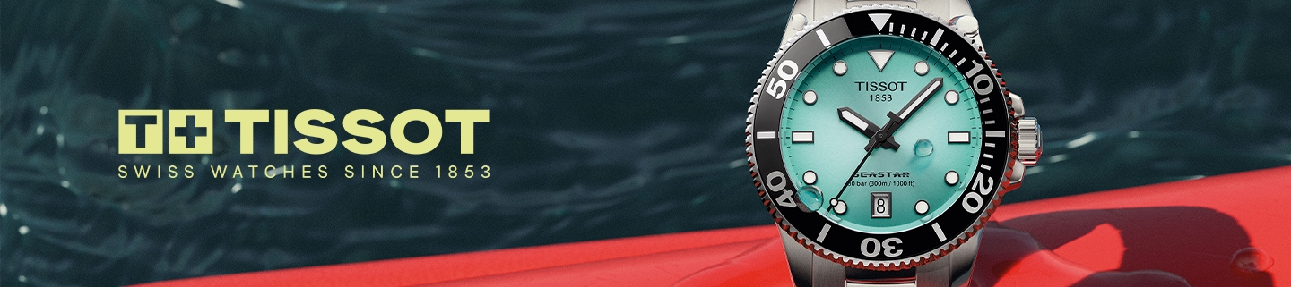 Image featuring Tissot Seastar watch. Tissot Swiss watches since 1853.