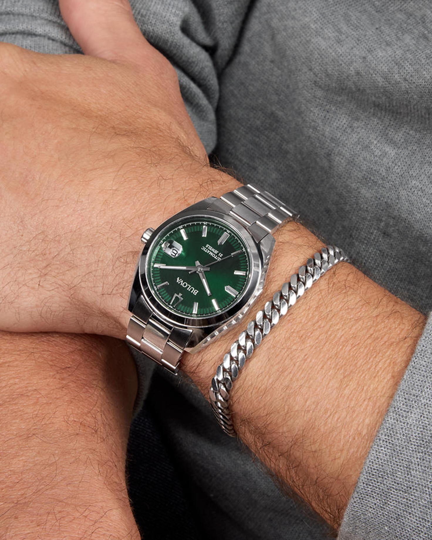 A stainless steel watch from KAY.